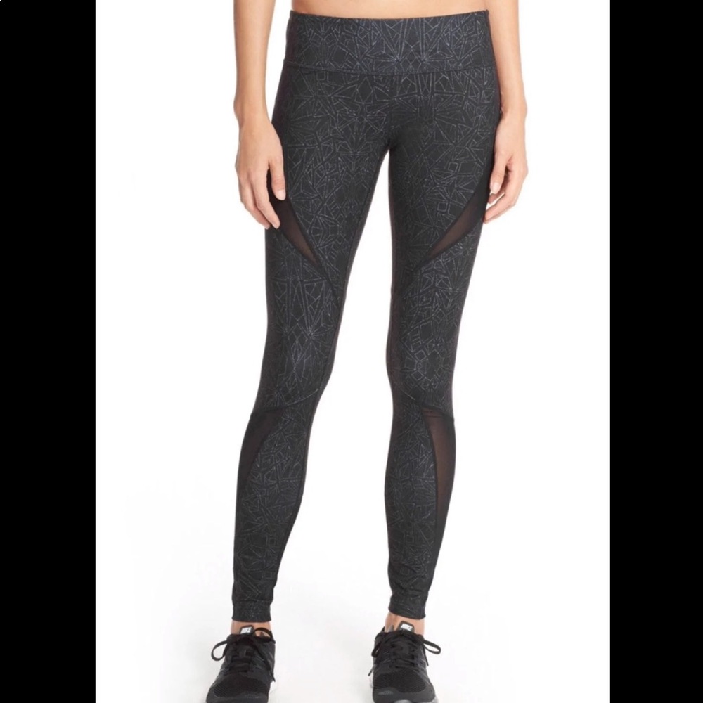 Zella Print Mesh Insert Leggings - image 1